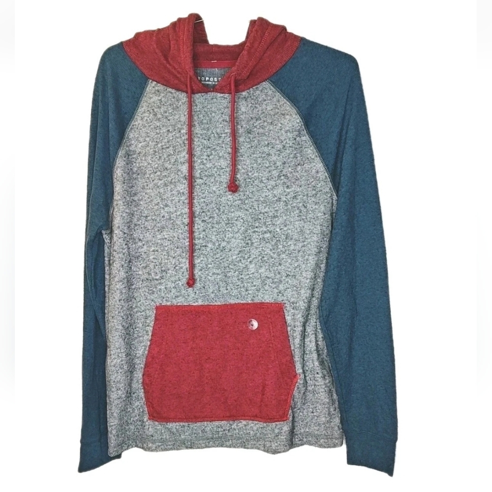Aeropostale Y2K 90s Colorblock Raglan Hoodie Adult Med Fleece Skater Grunge Nwt